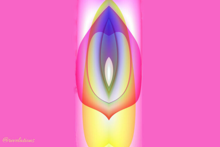 Posterised tear drop shape with layers to look like female genitals for prompt Cunt