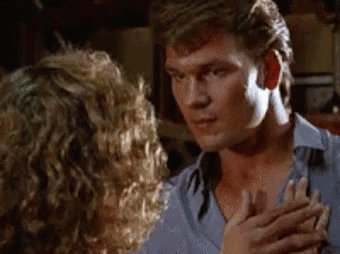 Clip from dirty dancing where he puts her hand on his chest to feel his heartbeat